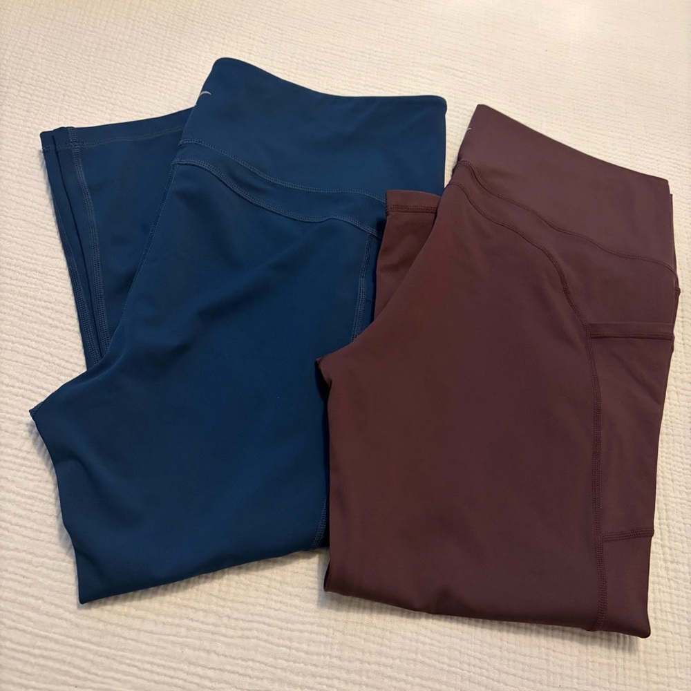 Zyia Active Cropped Pocket Leggings Purple & Teal Sz 20 xxl